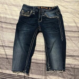 Rock Revival Dark Blue Ankle Jeans